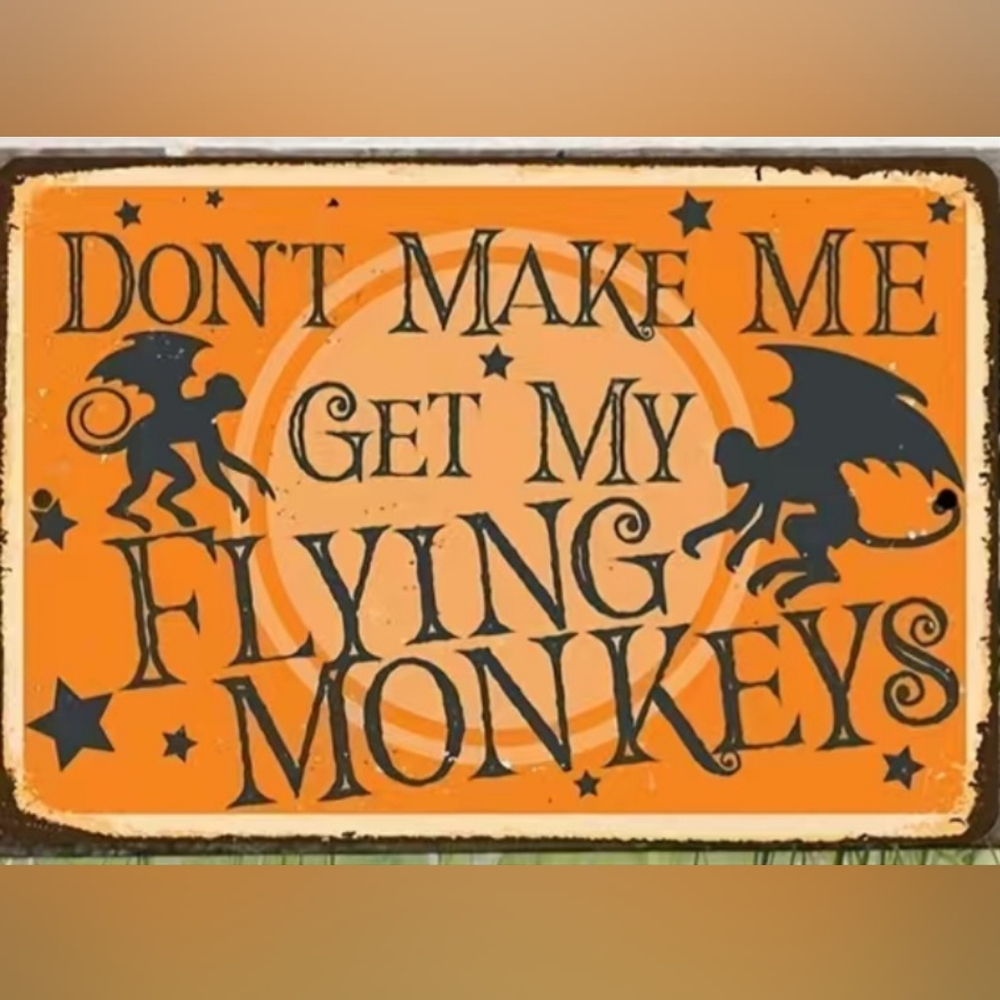 Flying Monkeys Decorative Tin Sign